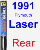 Rear Wiper Blade for 1991 Plymouth Laser - Vision Saver