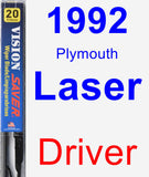 Driver Wiper Blade for 1992 Plymouth Laser - Vision Saver