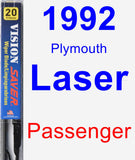 Passenger Wiper Blade for 1992 Plymouth Laser - Vision Saver