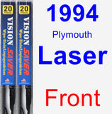 Front Wiper Blade Pack for 1994 Plymouth Laser - Vision Saver