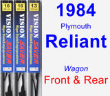 Front & Rear Wiper Blade Pack for 1984 Plymouth Reliant - Vision Saver