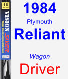 Driver Wiper Blade for 1984 Plymouth Reliant - Vision Saver