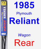 Rear Wiper Blade for 1985 Plymouth Reliant - Vision Saver