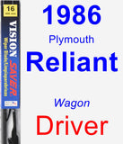 Driver Wiper Blade for 1986 Plymouth Reliant - Vision Saver