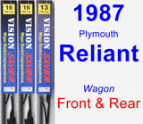 Front & Rear Wiper Blade Pack for 1987 Plymouth Reliant - Vision Saver