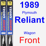 Front Wiper Blade Pack for 1989 Plymouth Reliant - Vision Saver