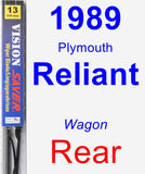 Rear Wiper Blade for 1989 Plymouth Reliant - Vision Saver