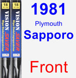 Front Wiper Blade Pack for 1981 Plymouth Sapporo - Vision Saver