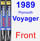 Front Wiper Blade Pack for 1989 Plymouth Voyager - Vision Saver