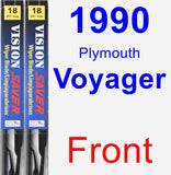 Front Wiper Blade Pack for 1990 Plymouth Voyager - Vision Saver