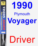 Driver Wiper Blade for 1990 Plymouth Voyager - Vision Saver