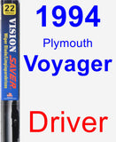 Driver Wiper Blade for 1994 Plymouth Voyager - Vision Saver