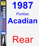 Rear Wiper Blade for 1987 Pontiac Acadian - Vision Saver