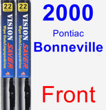 Front Wiper Blade Pack for 2000 Pontiac Bonneville - Vision Saver