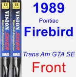 Front Wiper Blade Pack for 1989 Pontiac Firebird - Vision Saver