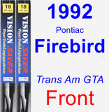 Front Wiper Blade Pack for 1992 Pontiac Firebird - Vision Saver