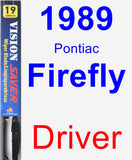 Driver Wiper Blade for 1989 Pontiac Firefly - Vision Saver