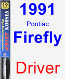 Driver Wiper Blade for 1991 Pontiac Firefly - Vision Saver