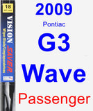 Passenger Wiper Blade for 2009 Pontiac G3 Wave - Vision Saver