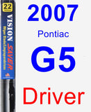 Driver Wiper Blade for 2007 Pontiac G5 - Vision Saver