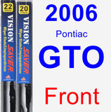 Front Wiper Blade Pack for 2006 Pontiac GTO - Vision Saver