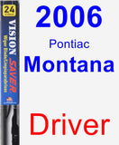 Driver Wiper Blade for 2006 Pontiac Montana - Vision Saver