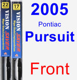 Front Wiper Blade Pack for 2005 Pontiac Pursuit - Vision Saver