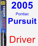 Driver Wiper Blade for 2005 Pontiac Pursuit - Vision Saver