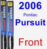 Front Wiper Blade Pack for 2006 Pontiac Pursuit - Vision Saver