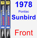 Front Wiper Blade Pack for 1978 Pontiac Sunbird - Vision Saver