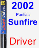 Driver Wiper Blade for 2002 Pontiac Sunfire - Vision Saver