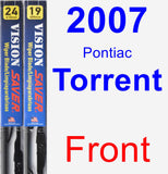 Front Wiper Blade Pack for 2007 Pontiac Torrent - Vision Saver