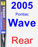 Rear Wiper Blade for 2005 Pontiac Wave - Vision Saver