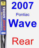 Rear Wiper Blade for 2007 Pontiac Wave - Vision Saver