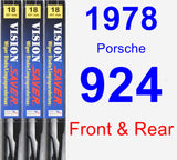 Front & Rear Wiper Blade Pack for 1978 Porsche 924 - Vision Saver