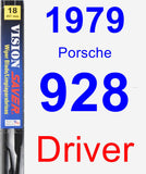 Driver Wiper Blade for 1979 Porsche 928 - Vision Saver