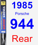 Rear Wiper Blade for 1985 Porsche 944 - Vision Saver