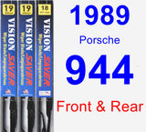 Front & Rear Wiper Blade Pack for 1989 Porsche 944 - Vision Saver