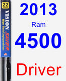 Driver Wiper Blade for 2013 Ram 4500 - Vision Saver