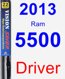 Driver Wiper Blade for 2013 Ram 5500 - Vision Saver