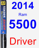 Driver Wiper Blade for 2014 Ram 5500 - Vision Saver