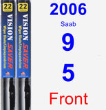 Front Wiper Blade Pack for 2006 Saab 9-5 - Vision Saver