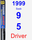 Driver Wiper Blade for 1999 Saab 9-5 - Vision Saver