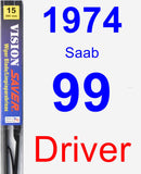 Driver Wiper Blade for 1974 Saab 99 - Vision Saver