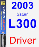 Driver Wiper Blade for 2003 Saturn L300 - Vision Saver