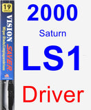 Driver Wiper Blade for 2000 Saturn LS1 - Vision Saver