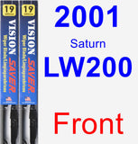 Front Wiper Blade Pack for 2001 Saturn LW200 - Vision Saver