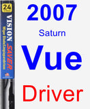 Driver Wiper Blade for 2007 Saturn Vue - Vision Saver