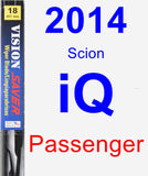 Passenger Wiper Blade for 2014 Scion iQ - Vision Saver