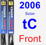 Front Wiper Blade Pack for 2006 Scion tC - Vision Saver